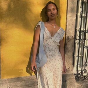 Doen tahlia 100% silk dress citrus blossom